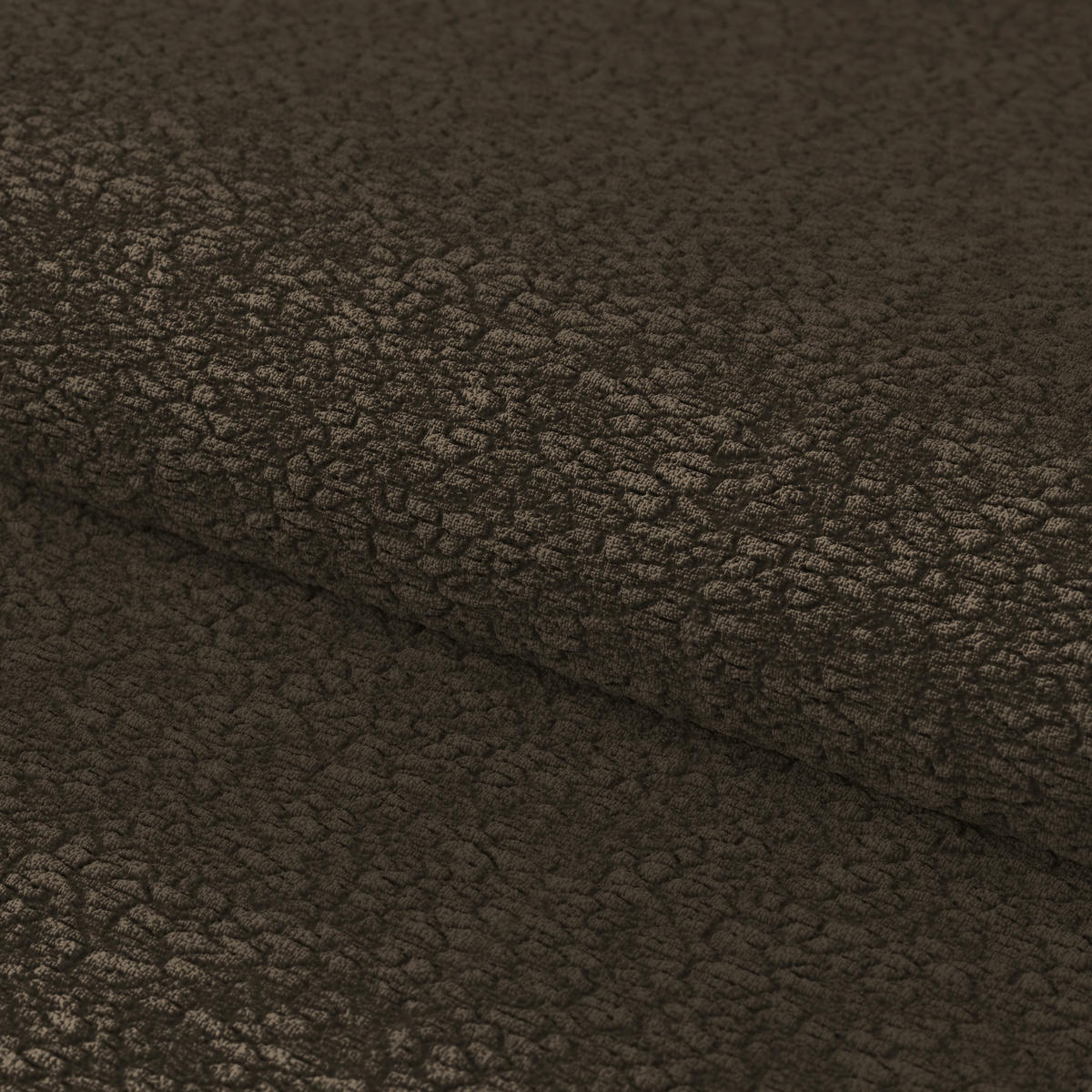ECKSOFA Dunkelbraun Chenille  - Dunkelgrün/Dunkelbraun, Trend, Kunststoff/Textil (178/280cm) - MID.YOU