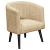 COCKTAILSESSEL in Mikrovelours Sandfarben  - Sandfarben/Schwarz, Basics, Holz/Textil (61/82/58cm) - Livetastic