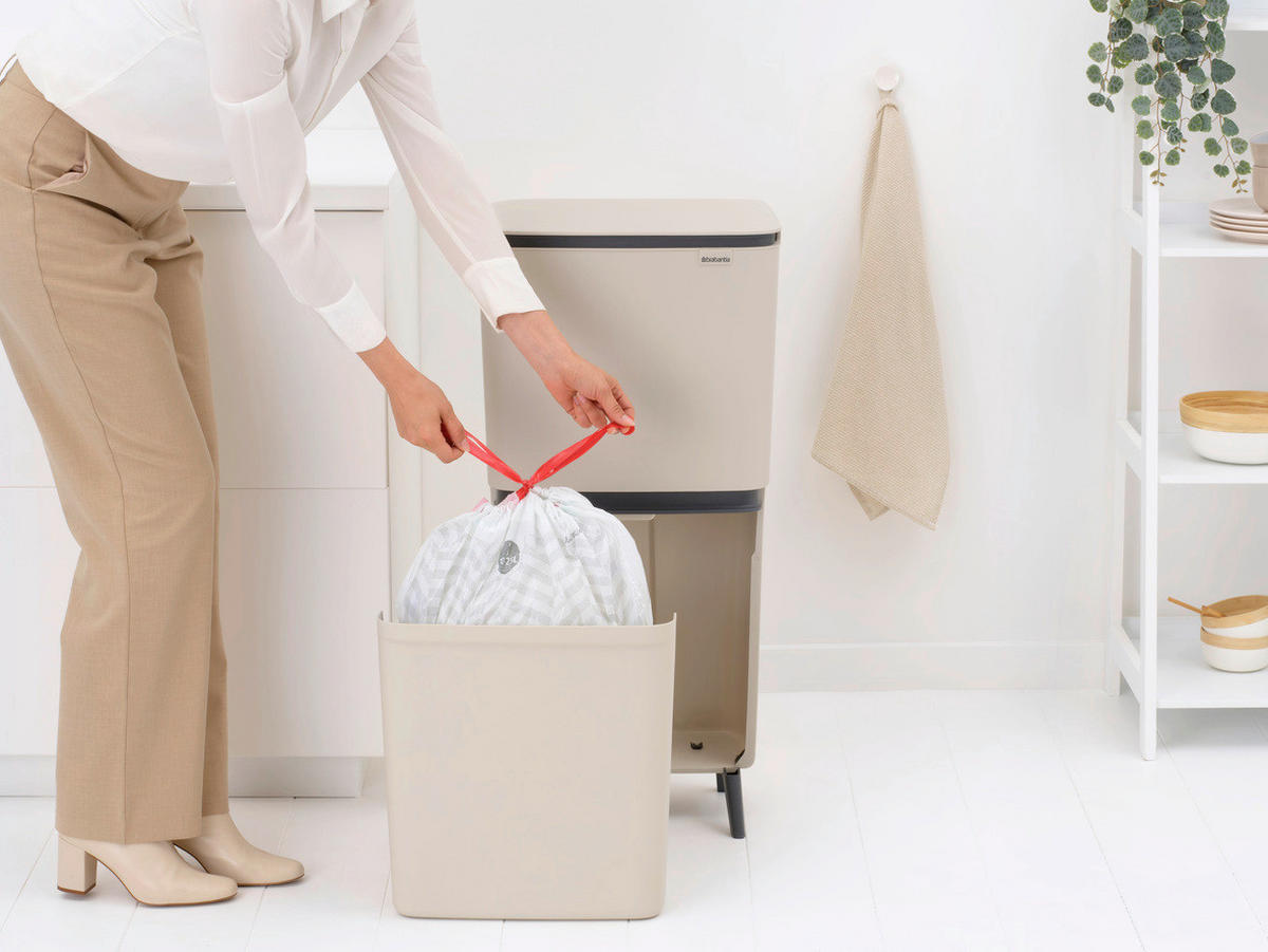 ODPADKOVÝ KOŠ  20+25 l - béžová, Basics, plast (28/88,3/41,9cm) - Brabantia