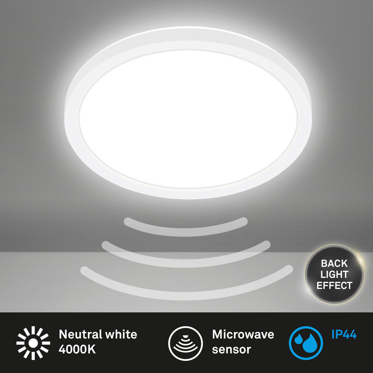 KUPAONSKA LED SVJETILJKA STRO Move  - bijela, Basics, plastika (24/3cm)