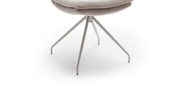 STUHL - Sandfarben/Seidengrau, Design, Textil/Metall (49/90/68cm) - Johann Jakob