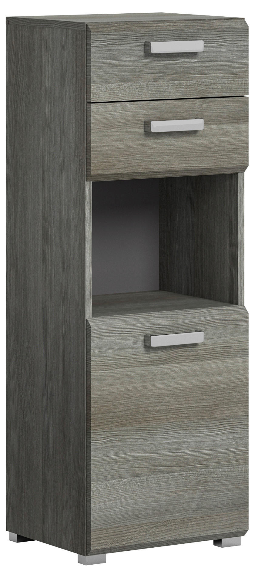 MIDISCHRANK 40/109/33 cm  - Silberfarben/Grau, MODERN, Holzwerkstoff/Kunststoff (40/109/33cm) - MID.YOU