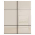 SCHWEBETÜRENSCHRANK  in Schwarz, Champagner  - Champagner/Schwarz, KONVENTIONELL, Glas/Holzwerkstoff (181/223/67cm) - Novel