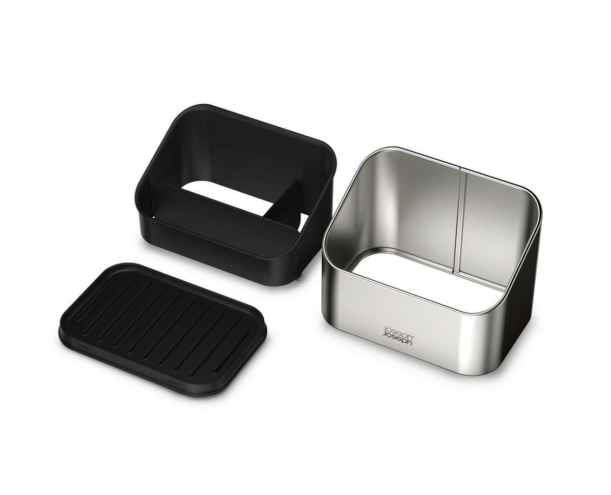 DRŽAČ ZA SUNĐER  - boja aluminijuma, Osnovno, metal/plastika (17,5/12/11,9cm) - Joseph Joseph