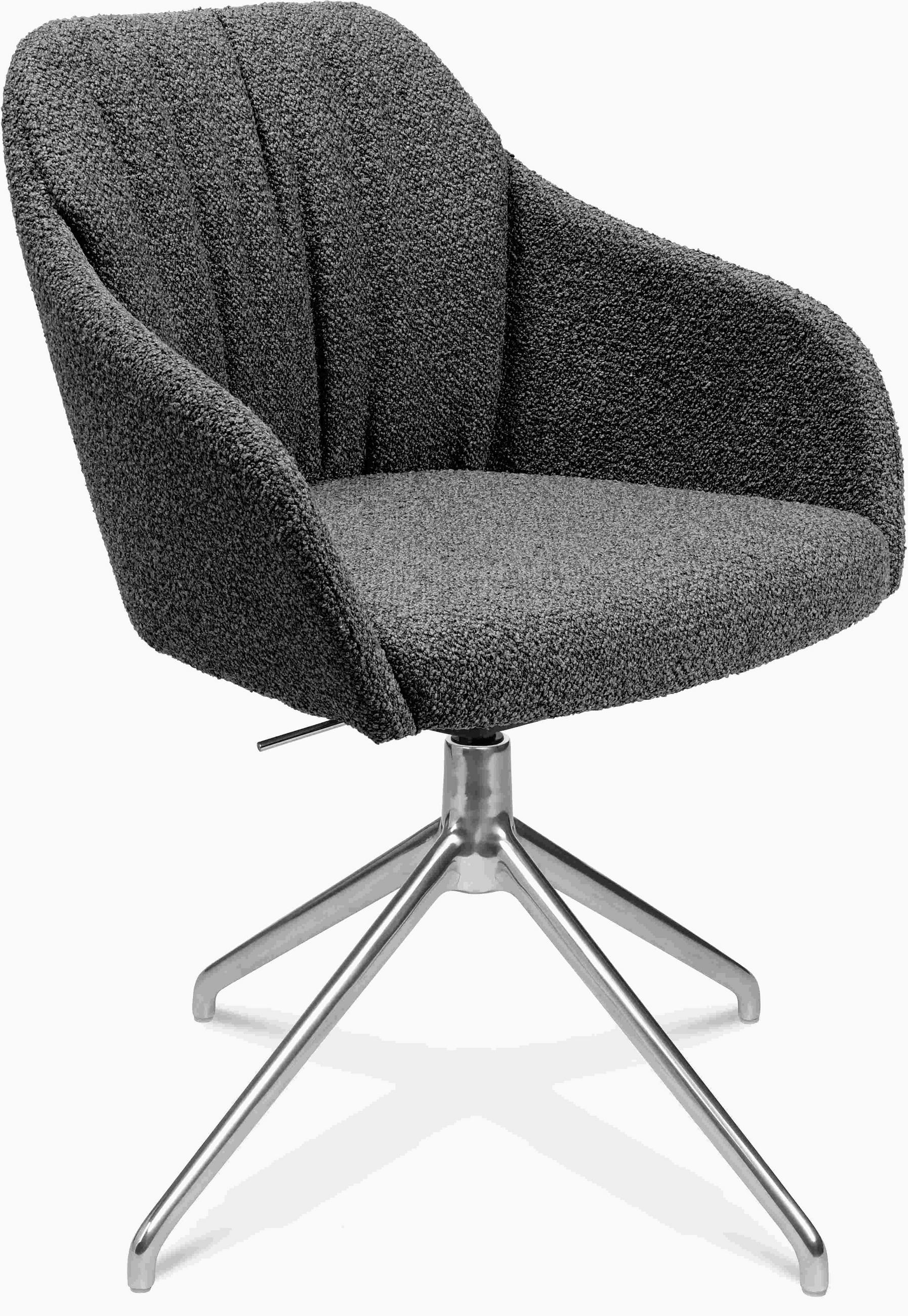 ARMLEHNSTUHL  in Aluminium Flachgewebe  - Alufarben/Grau, Design, Textil/Metall (58/81,5-84,5/60cm) - Johann Jakob