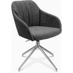 ARMLEHNSTUHL  in Aluminium Flachgewebe  - Alufarben/Grau, Design, Textil/Metall (58/81,5-84,5/60cm) - Johann Jakob