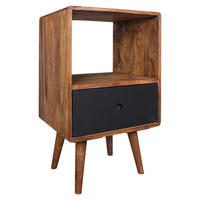 ÉJJELISZEKRÉNY tömör sheesham fa sheesham  - fekete/sheesham, Natur, fa (40/70/35cm) - MID.YOU