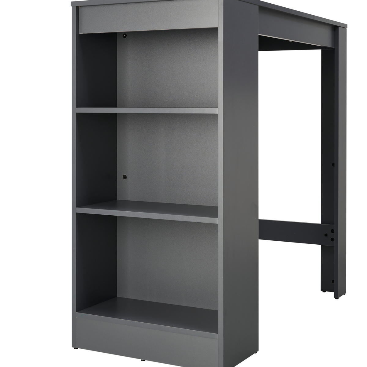 BAROVÝ STŮL, tmavě šedá, 110/103/50 cm - tmavě šedá, Konvenční, kompozitní dřevo (110/103/50cm) - P & B