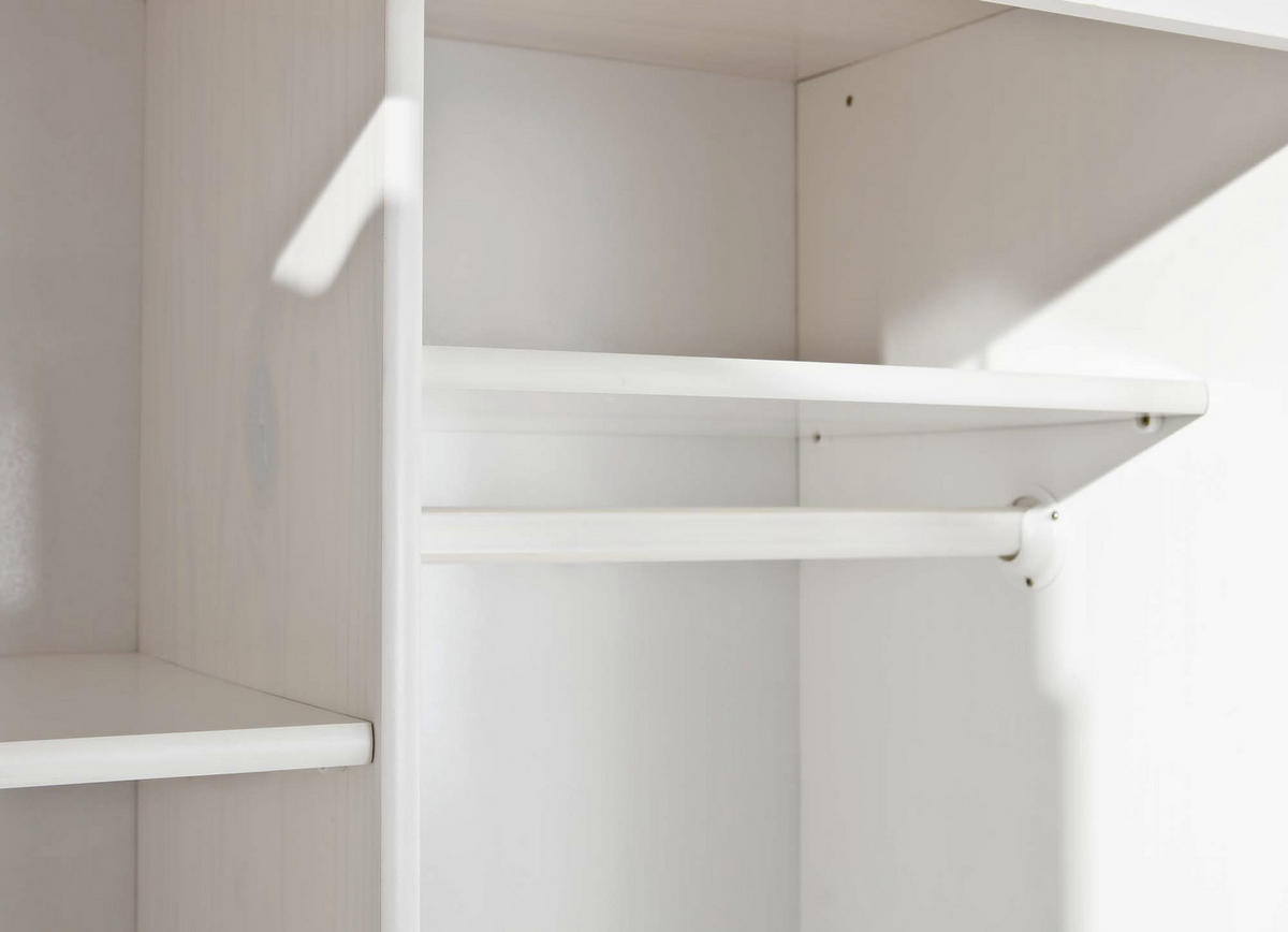 DREHTÜRENSCHRANK 104/198/56 cm 2-türig Weiß  - Weiß, KONVENTIONELL, Holz (104/198/56cm) - Livetastic