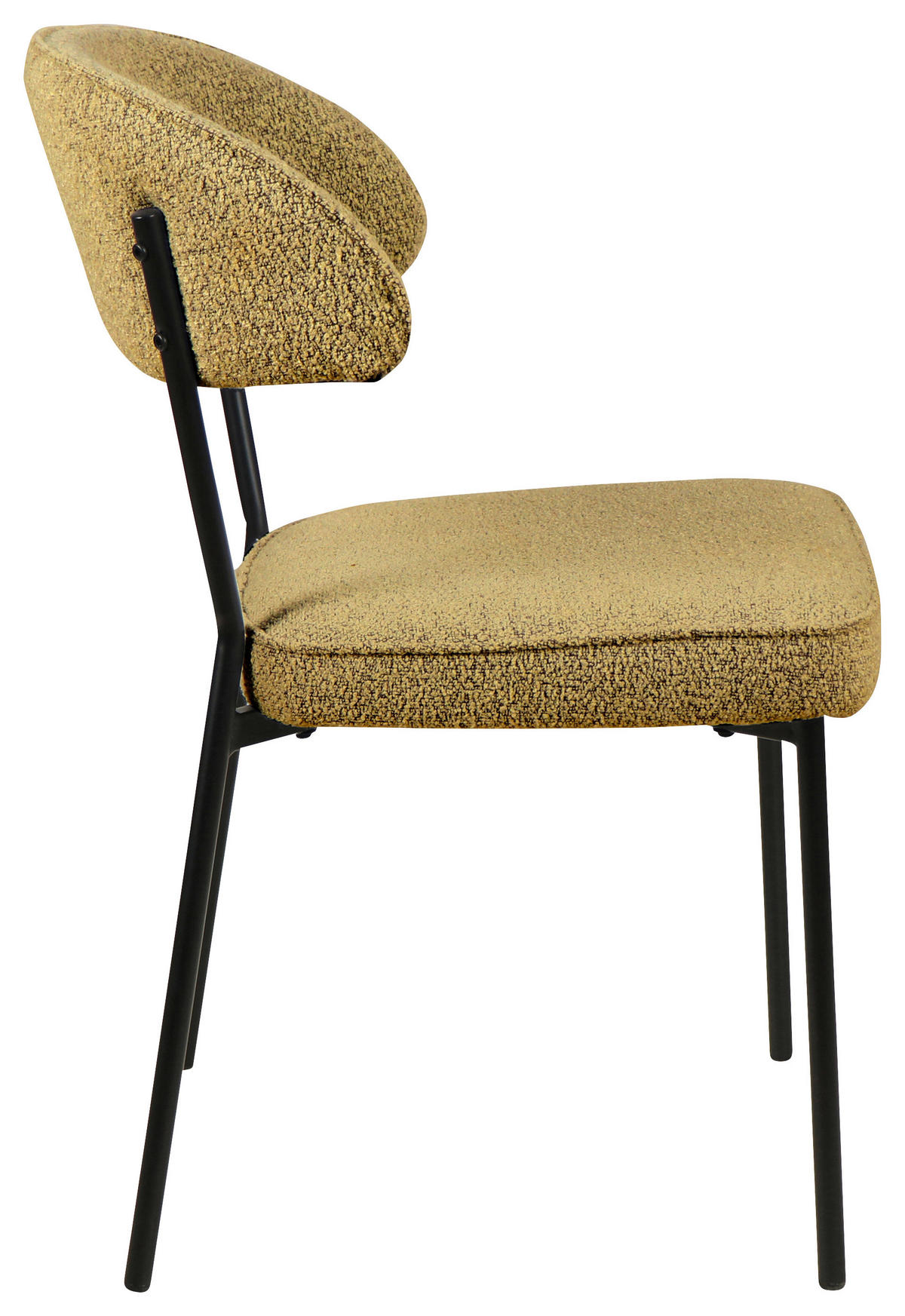 STOL, les, kovina, tekstil rumena  - rumena/črna, Design, kovina/tekstil (46/83,5/58cm) - Hom`in