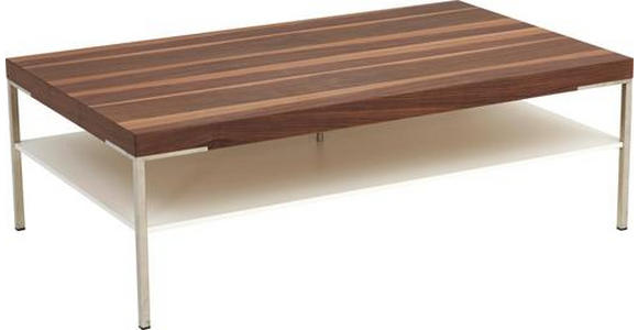 COUCHTISCH in Holz, Holzwerkstoff 125/75/42 cm  - Nussbaumfarben/Weiß, KONVENTIONELL, Holz/Holzwerkstoff (125/75/42cm) - Moderano