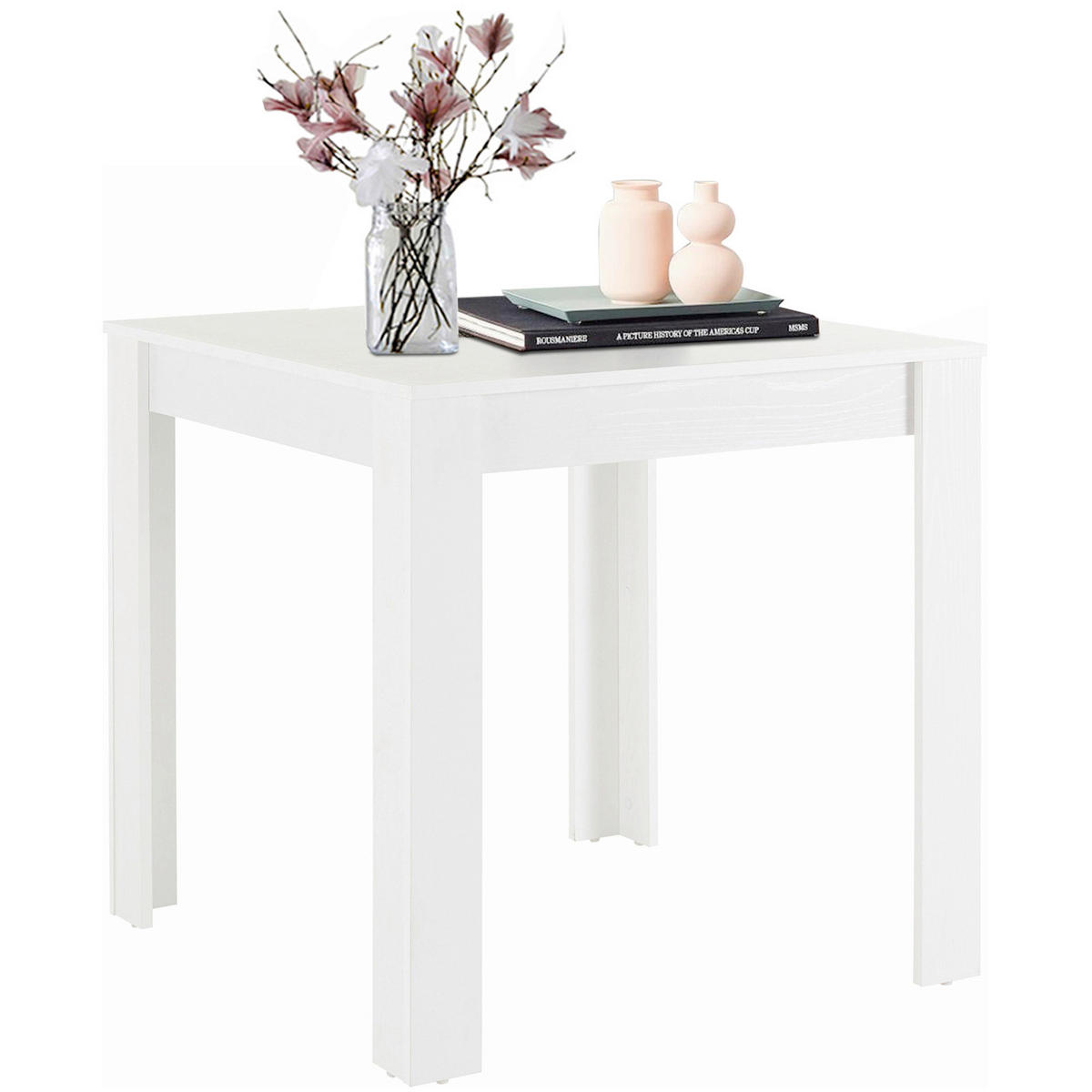 ESSTISCH in Holzwerkstoff 80/75/80 cm   - Weiß, Design, Holzwerkstoff (80/75/80cm) - MID.YOU