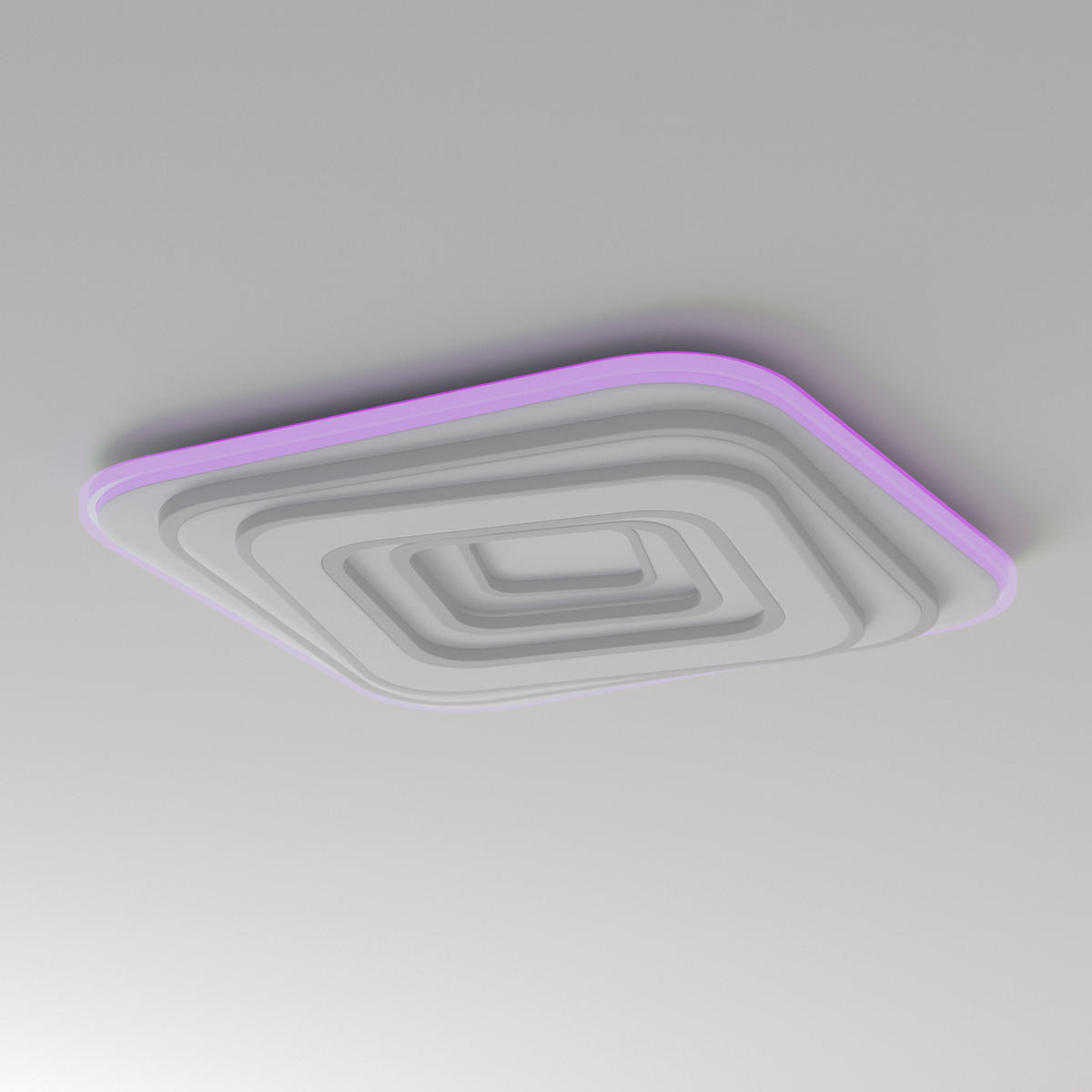 LED-DECKENLEUCHTE 53/53/5,5 cm   - Weiß, Design, Kunststoff/Metall (53/53/5,5cm) - Novel