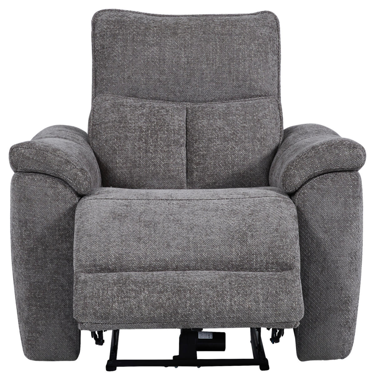 RELAXFÅTÖLJ i trä, metall, textil grå  - grå, Modern, metall/trä (97,8/96,5/102cm)