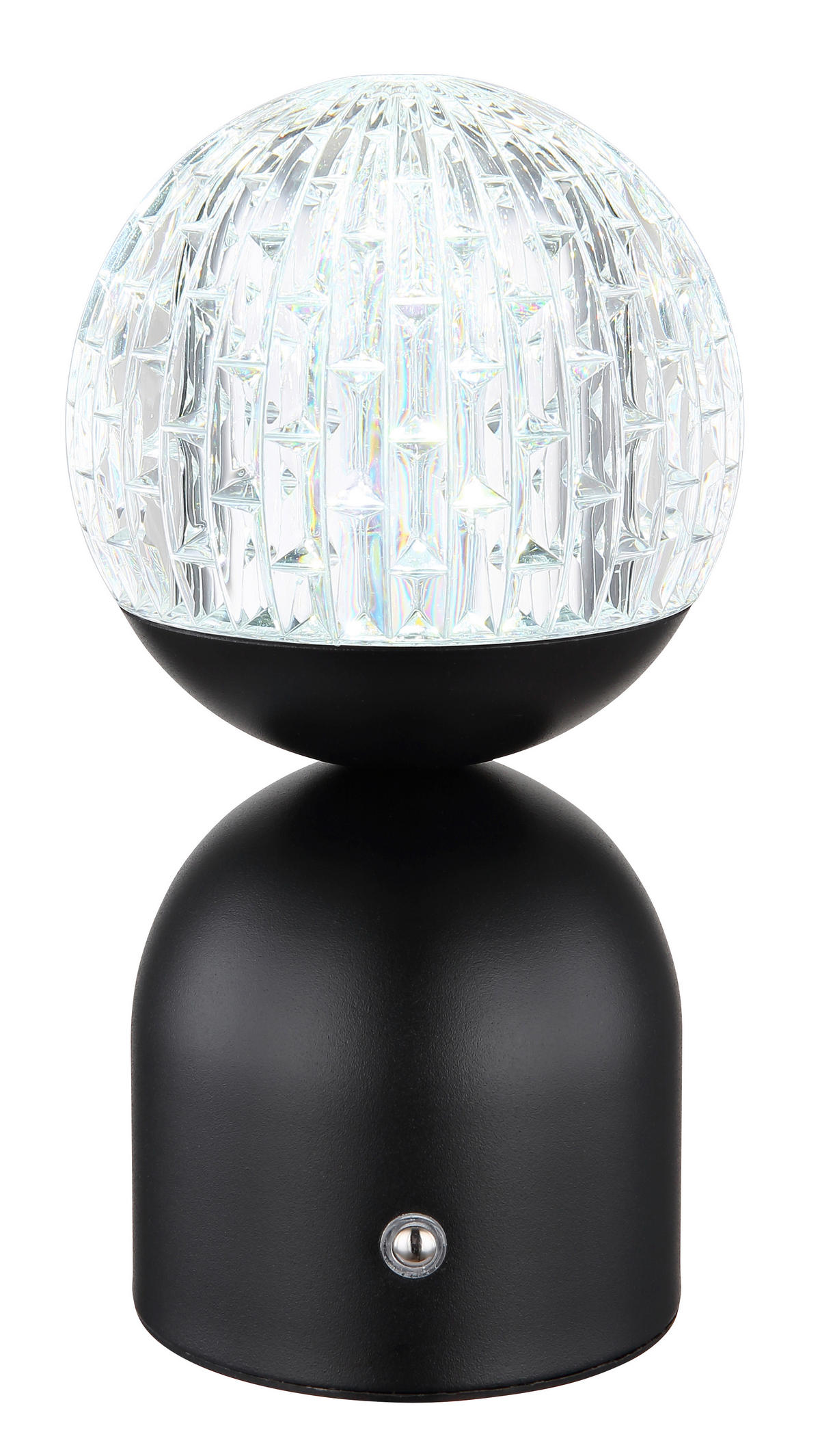 AKKU-TISCHLEUCHTE 10,5/20 cm   - Klar/Schwarz, Basics, Kunststoff/Metall (10,5/20cm) - Globo