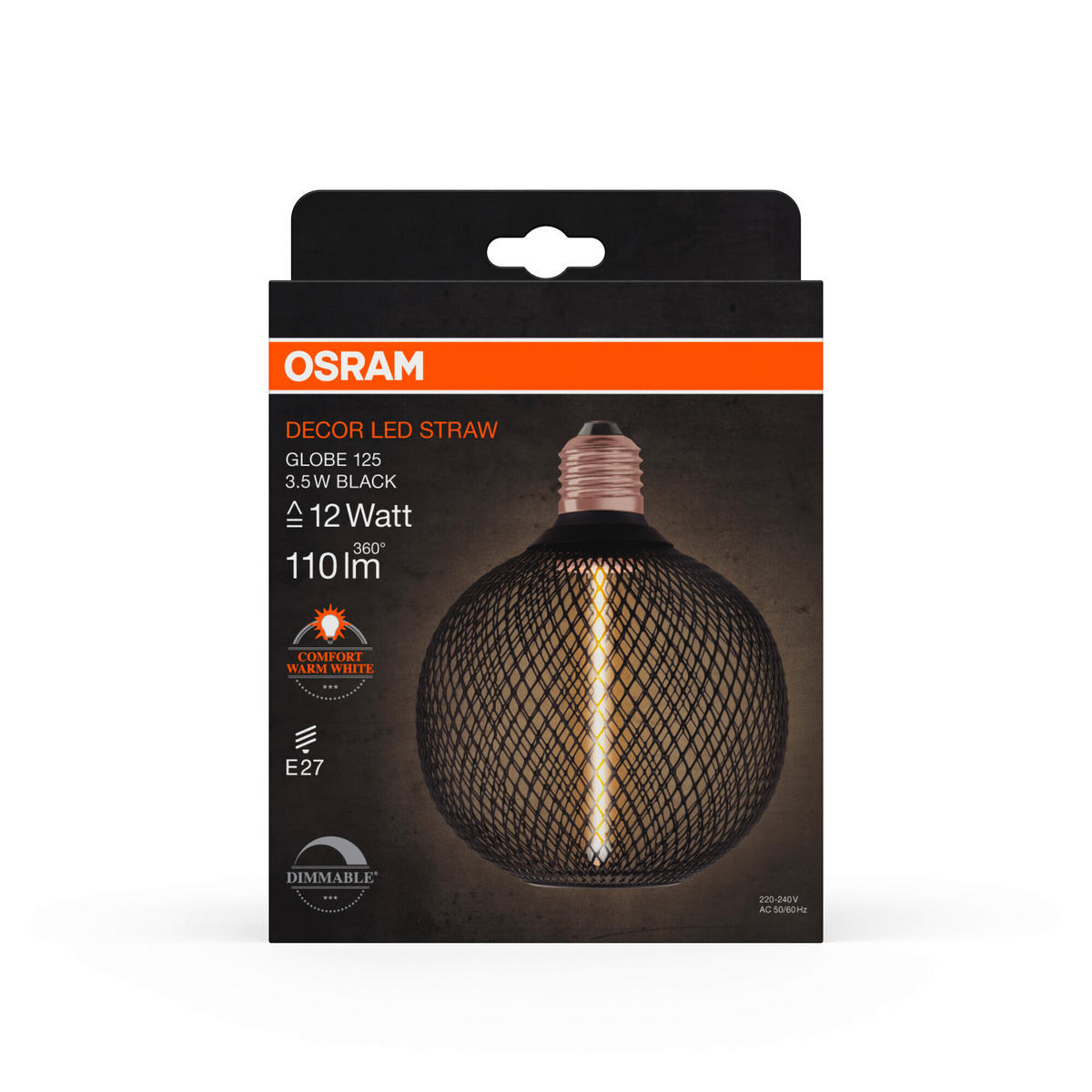 LED-FILAMENT-LEUCHTMITTEL   E27 3,5 W 170 lm  - KONVENTIONELL, Metall (12,5/15cm) - Ledvance