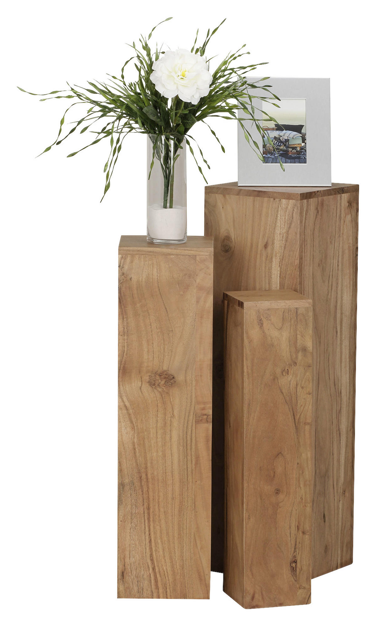 SET STOLIĆA ZA CVIJEĆE - boje bagrema, Moderno, drvo (24,5/85/24,5cm) - MID.YOU
