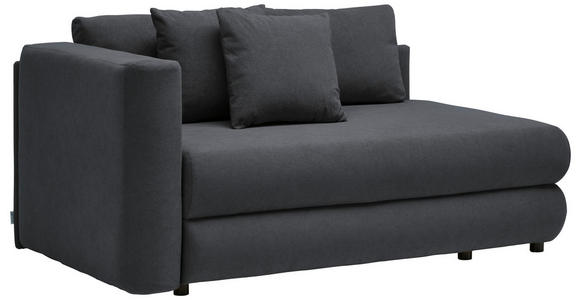 RÉCAMIERE in Flachgewebe Anthrazit - Anthrazit/Schwarz, Design, Kunststoff/Textil (93/71-88/171cm) - Cantus