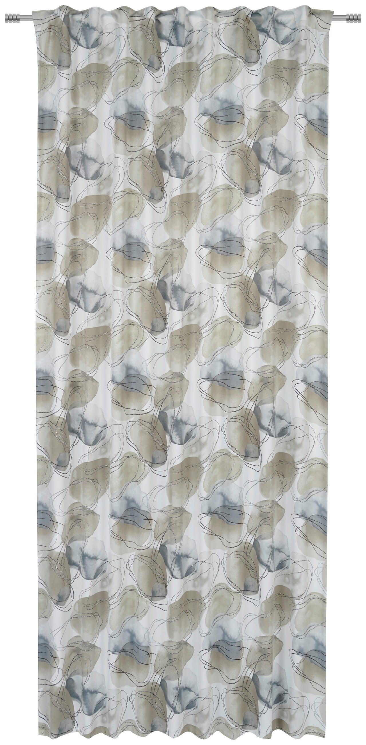 KÉSZFÜGGÖNY részben fényzáró  - bézs/szürke, Design, textil (140/245cm) - Esposa