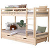 ETAGENBETT 90/200 cm,  in Naturfarben, Absturzsicherung, Bettschublade  - Naturfarben, MODERN, Holz (90/200cm) - MID.YOU