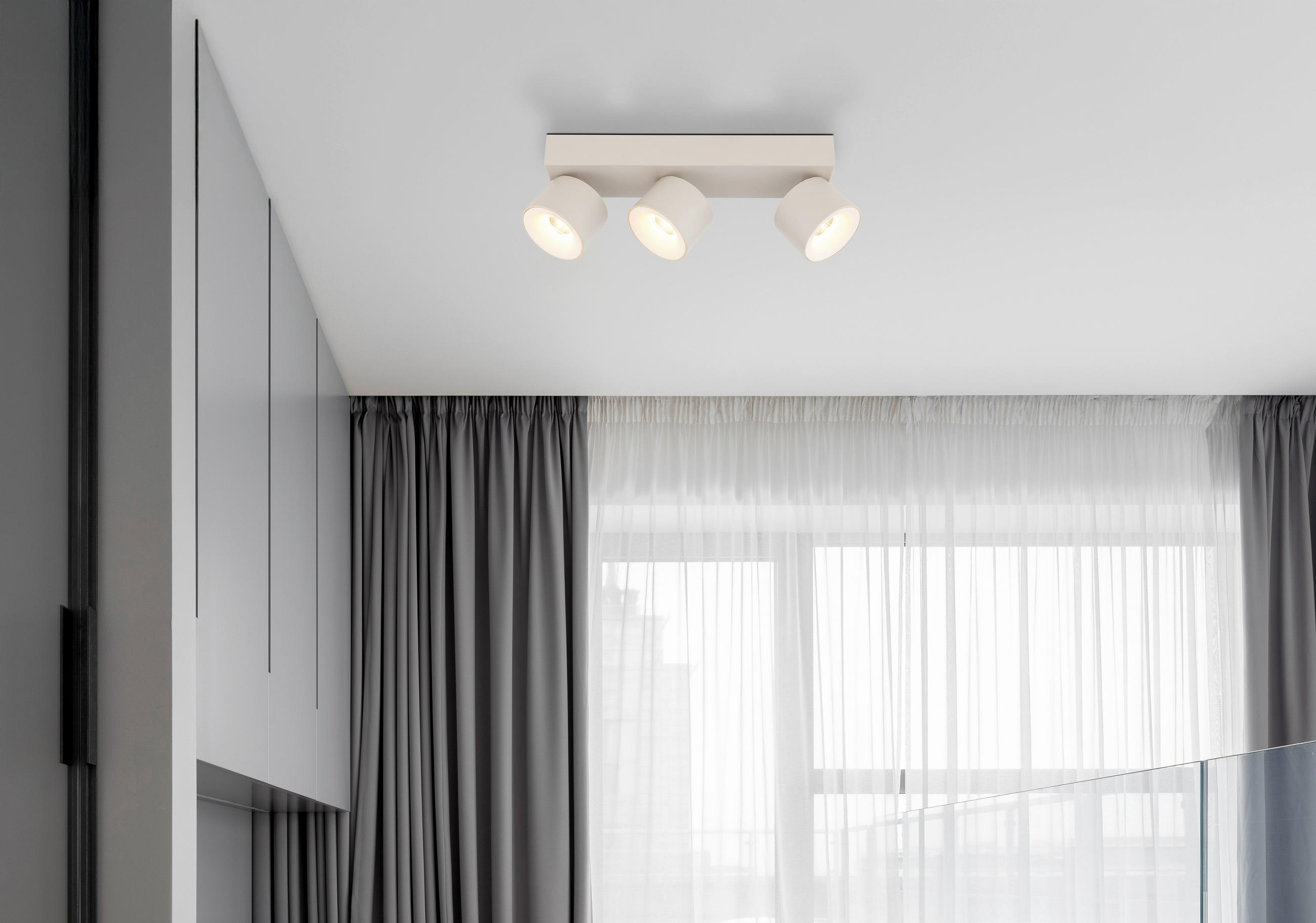 LED-STRAHLER 33/7.2/12 cm   - Sandfarben/Weiß, Design, Kunststoff/Metall (33/7.2/12cm) - Globo