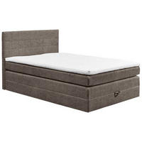 BOXSPRINGBETT 120/200 cm  in Graubraun  - Graubraun/Schwarz, Konventionell, Kunststoff/Textil (120/200cm) - Carryhome