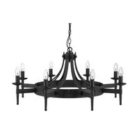 KRONLEUCHTER 85/120 cm   - Schwarz, LIFESTYLE, Metall (85/120cm) - Searchlight
