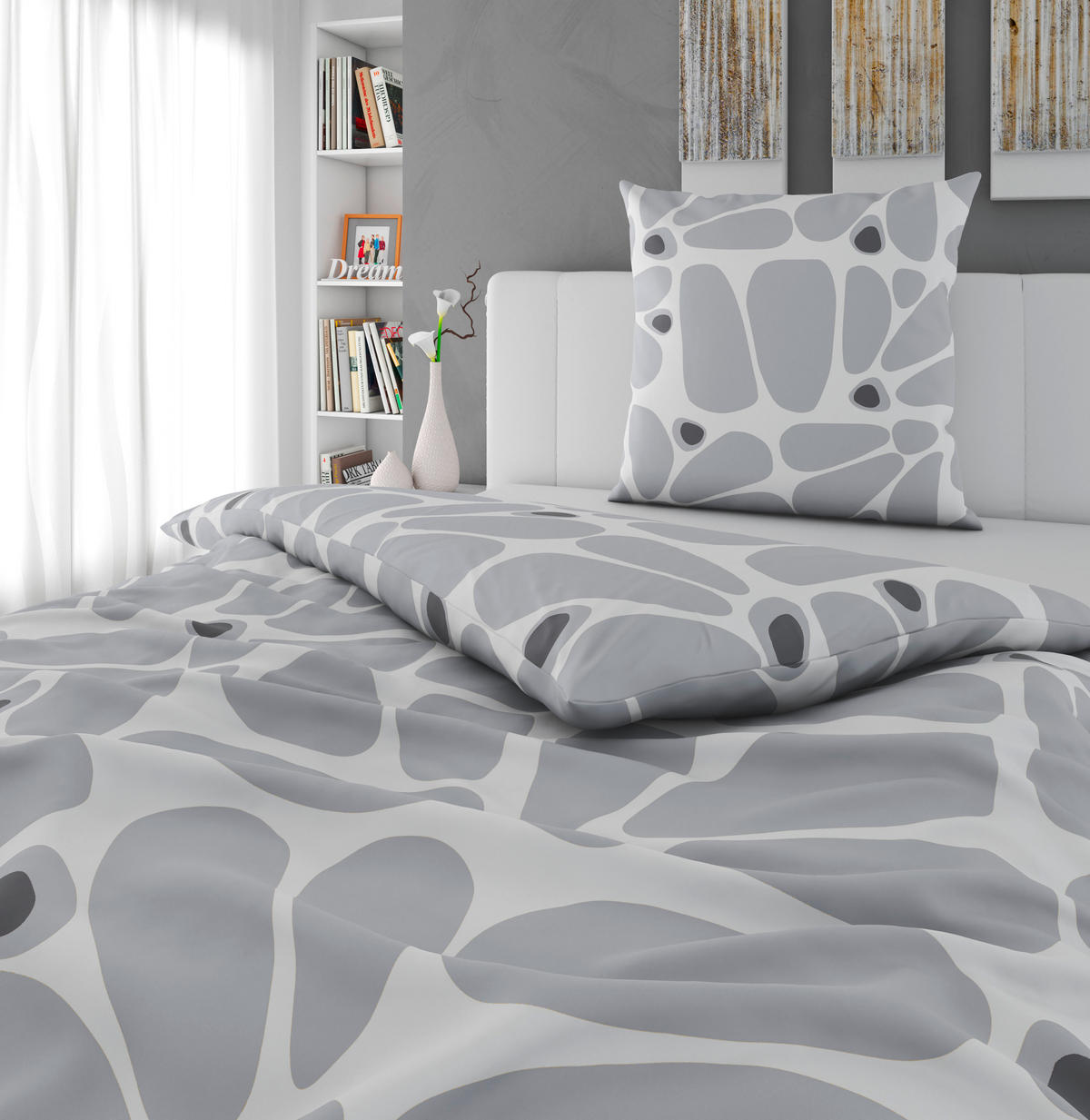 BETTWÄSCHE Renforcé 155/220 cm  - Grau, Textil (155/220cm) - Esposa