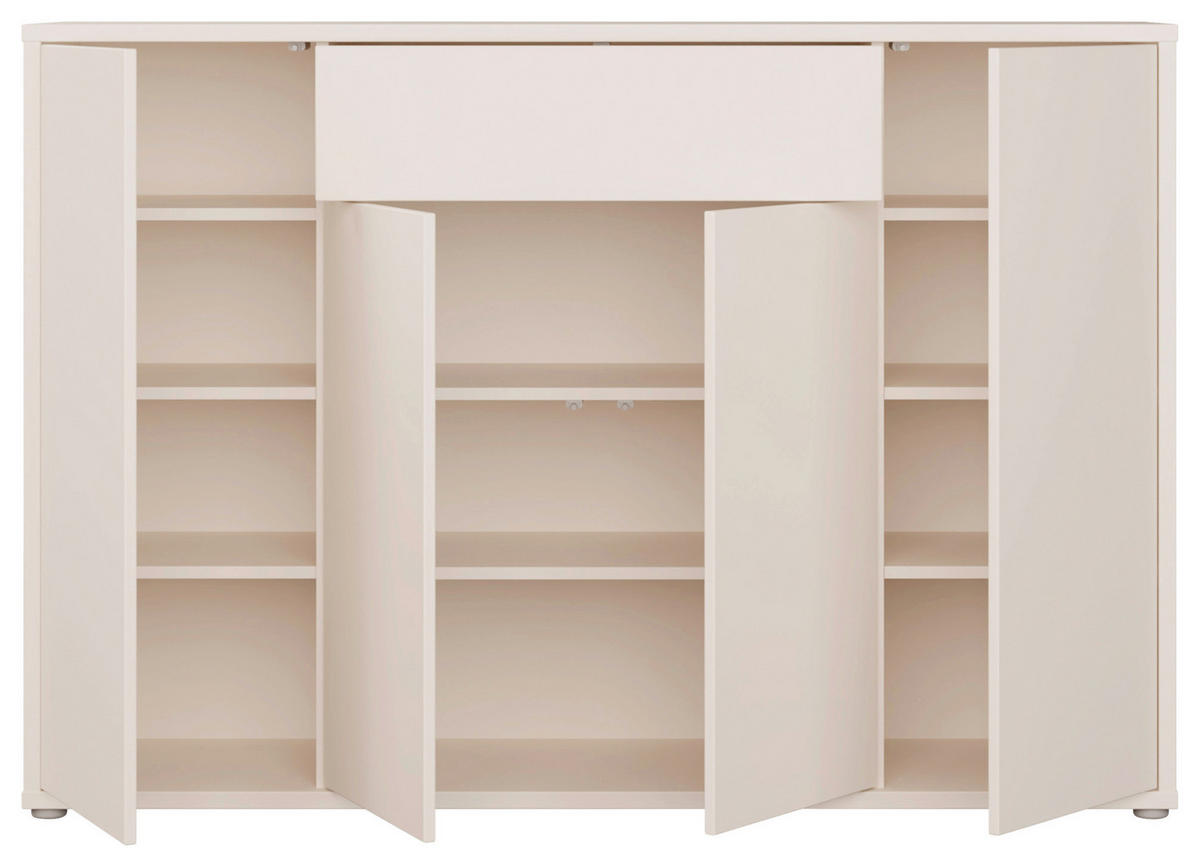 SCHUHSCHRANK Sandfarben  - Sandfarben/Grau, MODERN, Holzwerkstoff/Kunststoff (143,9/99,1/34,9cm) - Carryhome
