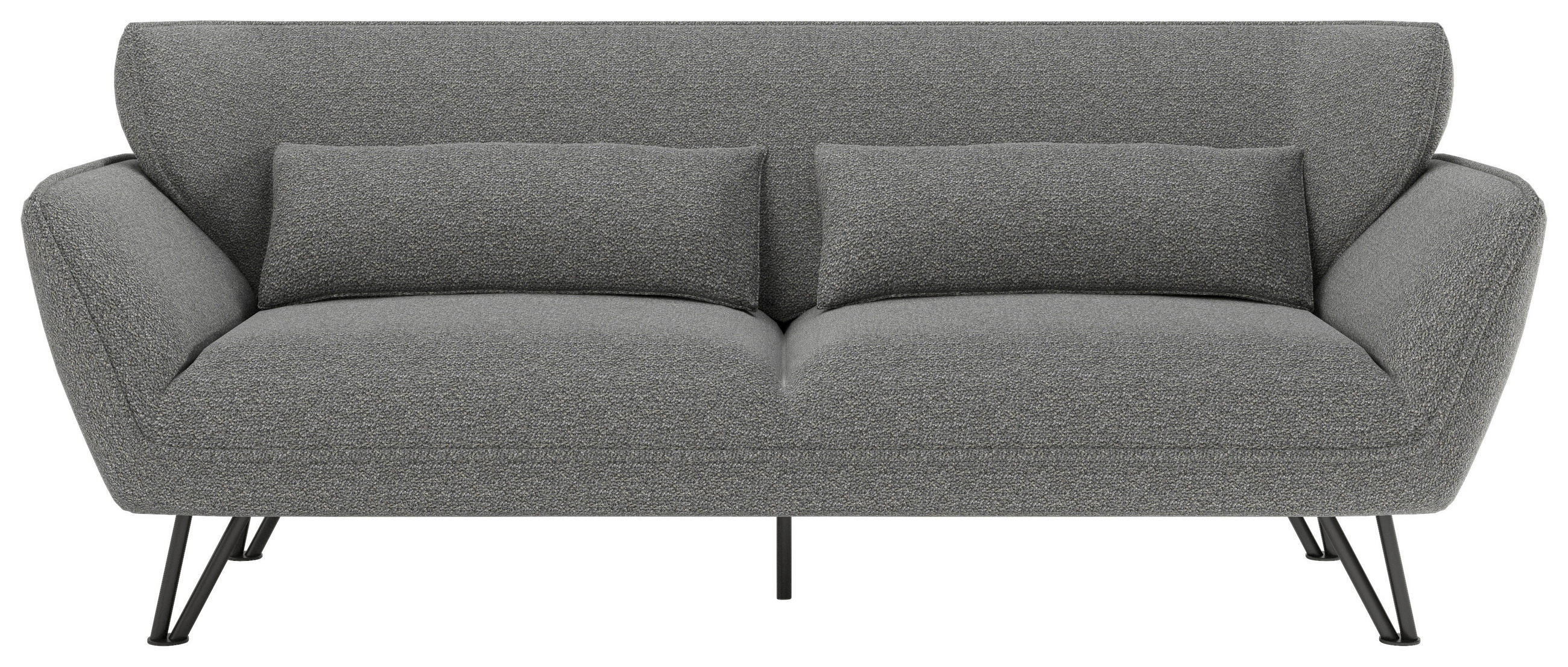 3-SITZER-SOFA Webstoff Anthrazit  - Anthrazit, MODERN, Textil/Metall (228/81/89cm) - MID.YOU