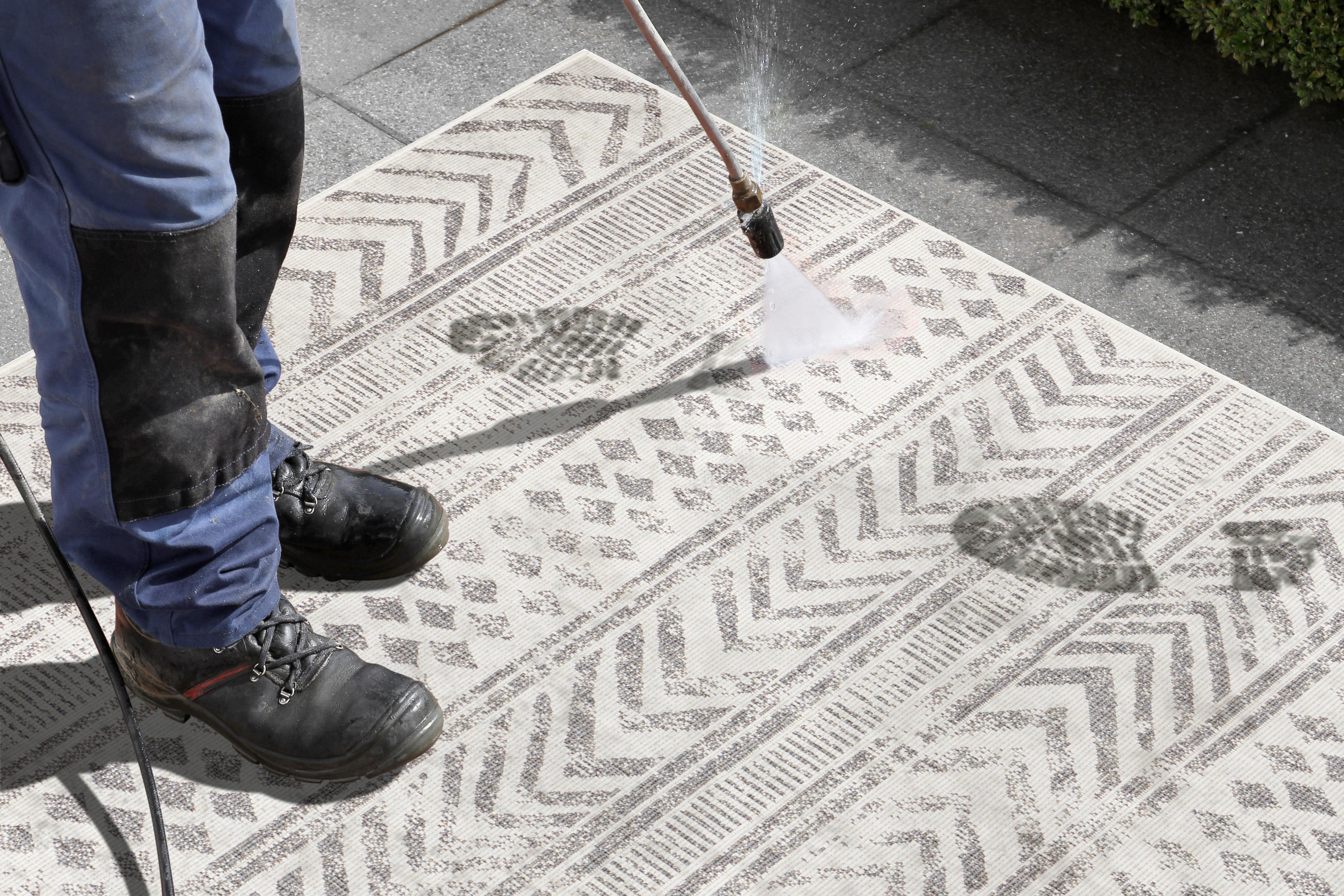 OUTDOORTEPPICH 240/340 cm Twin Supreme Creme, Grau  - Creme/Grau, Design, Kunststoff (240/340cm)