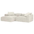 ECKSOFA Creme, Beige Zierkissen, Rückenkissen, Rücken echt  - Beige/Creme, KONVENTIONELL, Kunststoff/Textil (170/276cm) - Carryhome