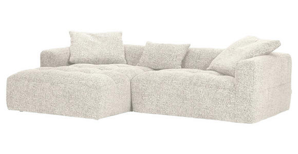ECKSOFA Creme, Beige Zierkissen, Rückenkissen, Rücken echt  - Beige/Creme, KONVENTIONELL, Kunststoff/Textil (170/276cm) - Carryhome