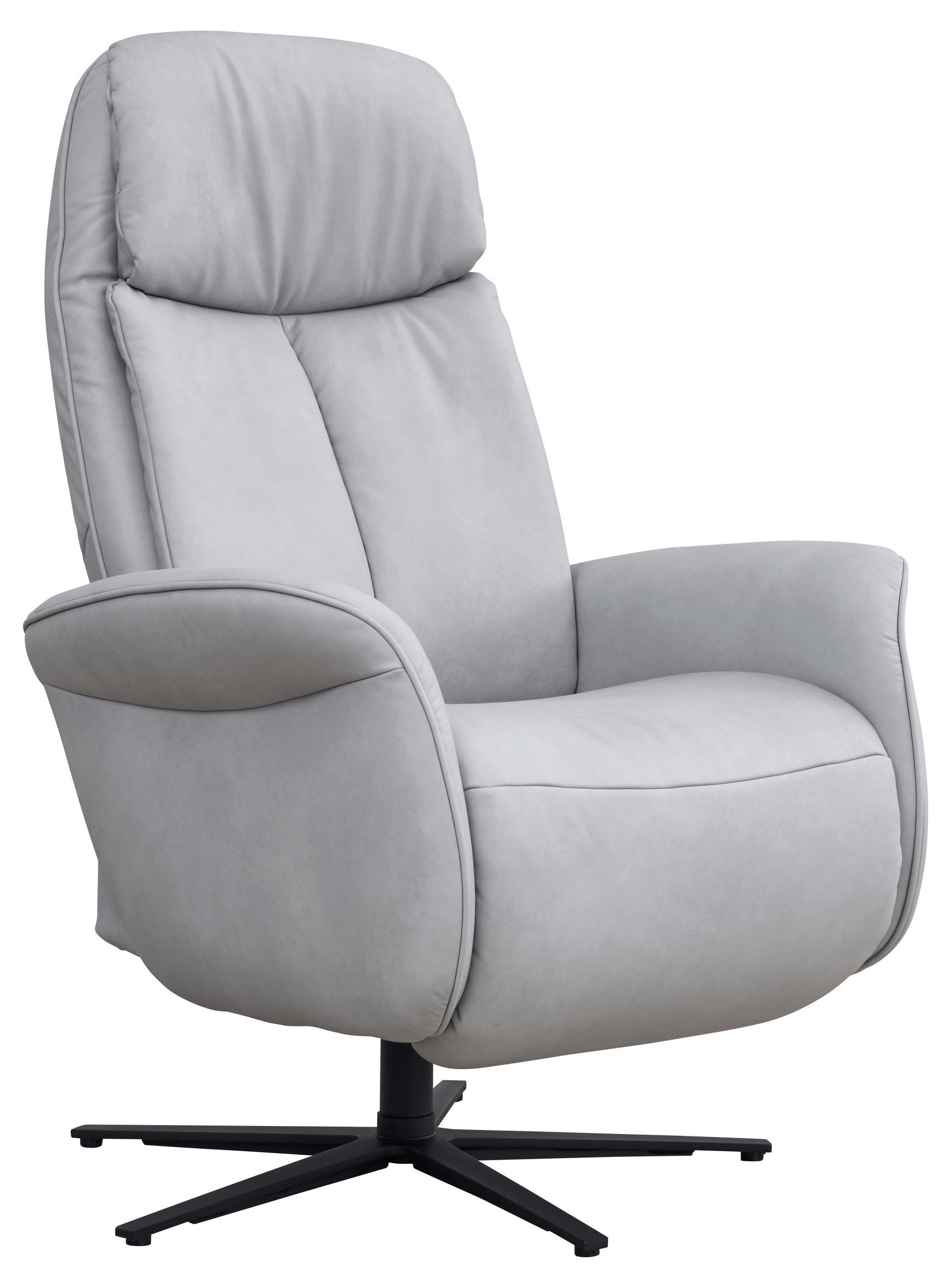 RELAXSESSEL Leder Hellgrau  - Anthrazit/Hellgrau, Konventionell, Leder/Metall (78/119/90cm) - Himolla Komfortklass