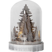 DEKOKUGEL - Klar/Braun, Basics, Glas/Holz (12,5/17,5cm) - Eglo