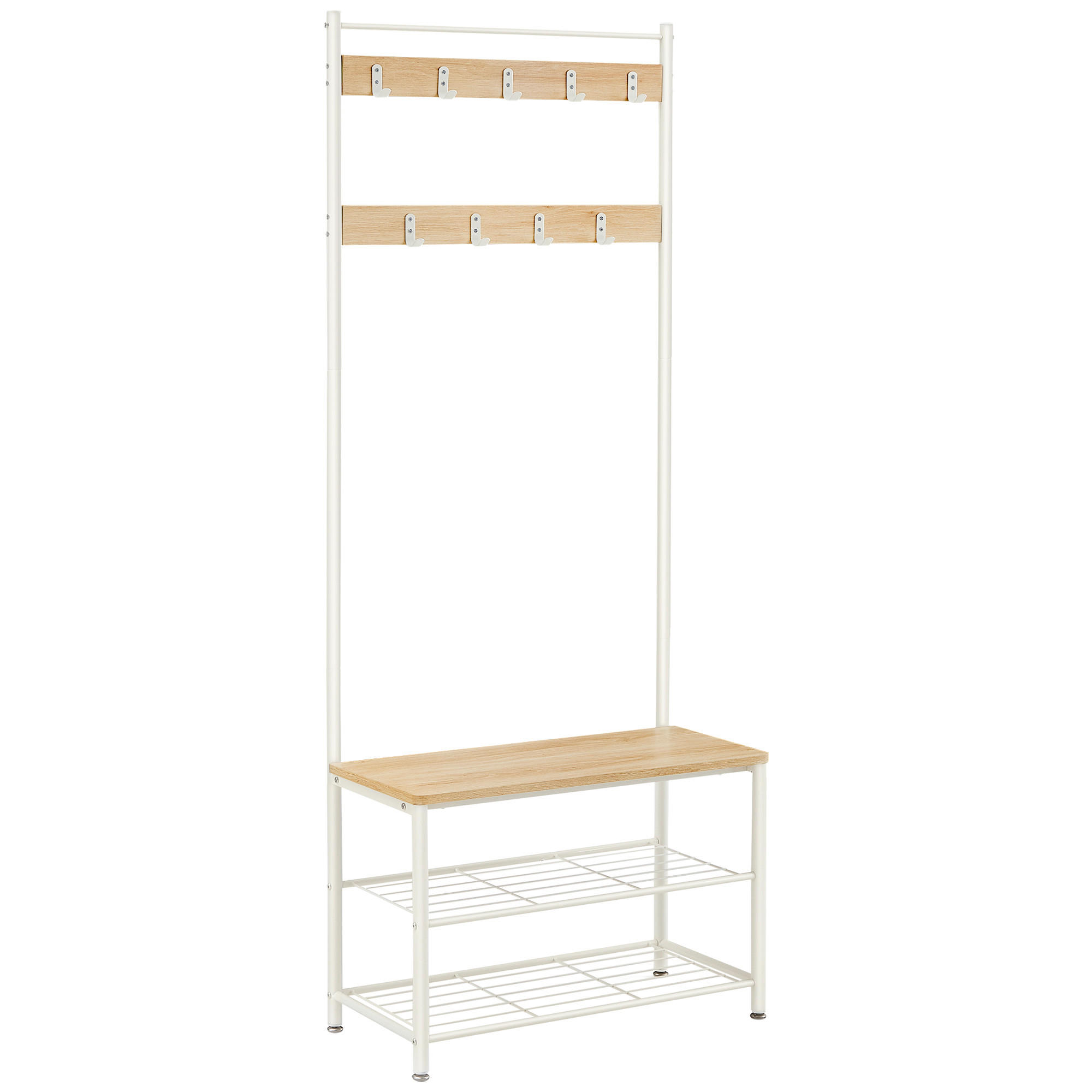 GARDEROBE  in 70/177/32 cm  - Eichefarben/Weiß, Trend, Holzwerkstoff/Metall (70/177/32cm) - Boxxx