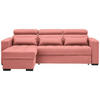 ECKSOFA in Struktur Koralle  - Koralle/Schwarz, Modern, Kunststoff/Textil (179/240cm) - Carryhome