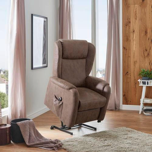 FERNSEHSESSEL Mikrofaser Braun  - Schwarz/Braun, KONVENTIONELL, Textil (85/117/84cm) - Cantus