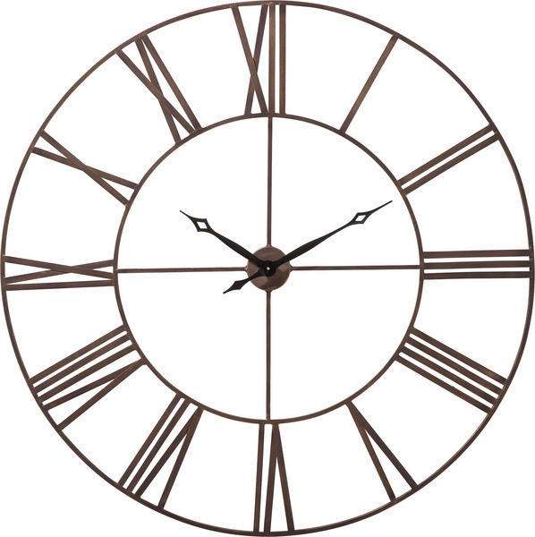 WANDUHR  Anthrazit, Bronzefarben  - Anthrazit/Bronzefarben, Design, Metall (120,5/120,5/4cm) - Kare-Design