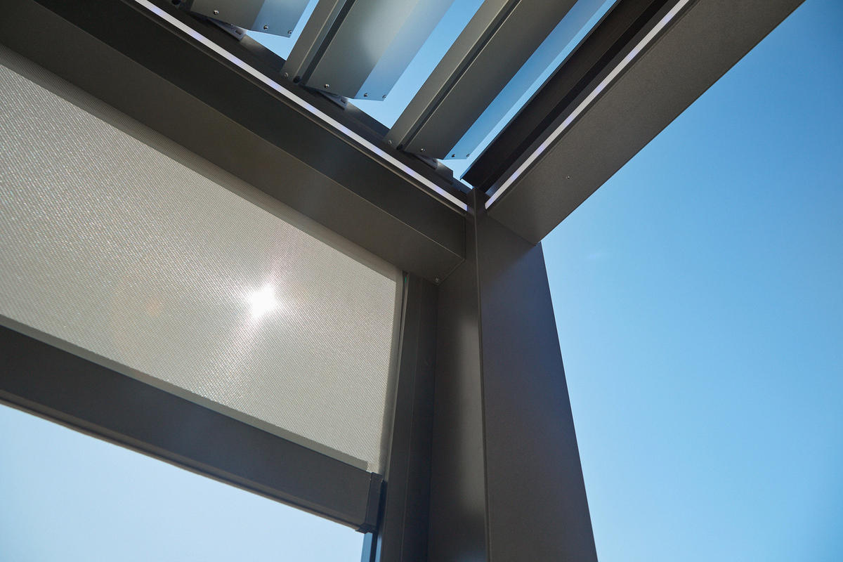 SONNENSCHUTZROLLO ELEKTRISCH 272/235/10 cm   - Dunkelgrau, Design, Kunststoff/Metall (272/235/10cm) - Biohort