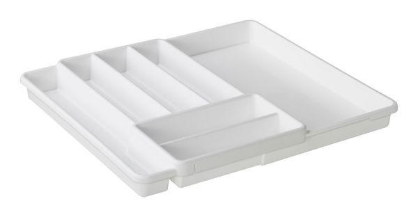 PŘÍBORNÍK, plast, 39,7/5,1/34,1 cm - bílá, Basics, plast (39,7/5,1/34,1cm) - Rotho
