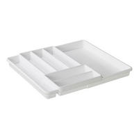 BESTECKEINSATZ - Weiß, Basics, Kunststoff (39,7/5,1/34,1cm) - Rotho