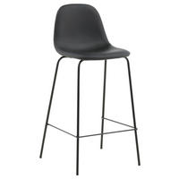 BARHOCKER-SET in Schwarz  - Schwarz, Design, Kunststoff/Textil (41,5/105/43cm) - Livetastic