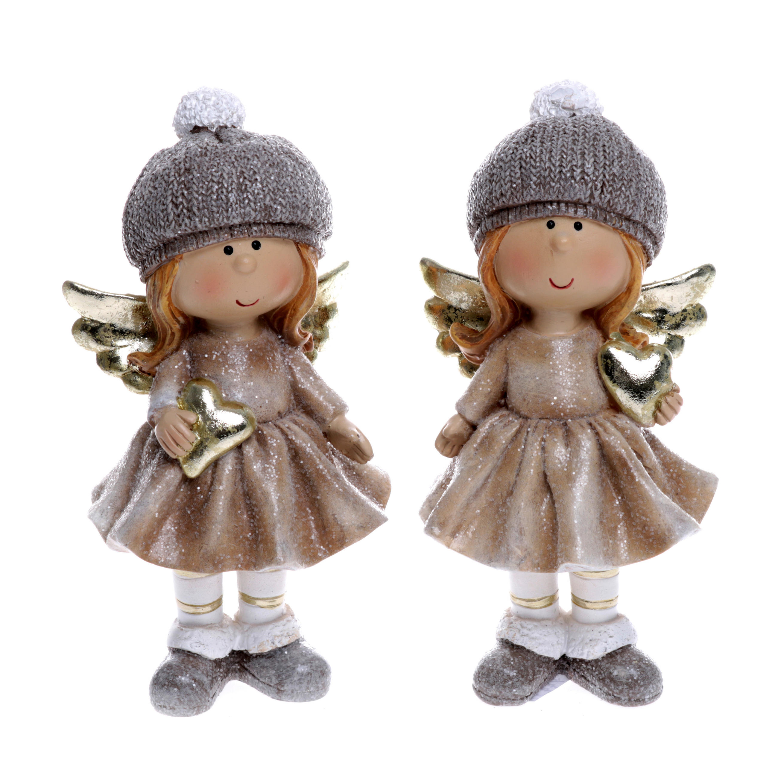DEKOENGEL - Goldfarben/Creme, LIFESTYLE, Kunststoff (8/7/16cm) - X-Mas