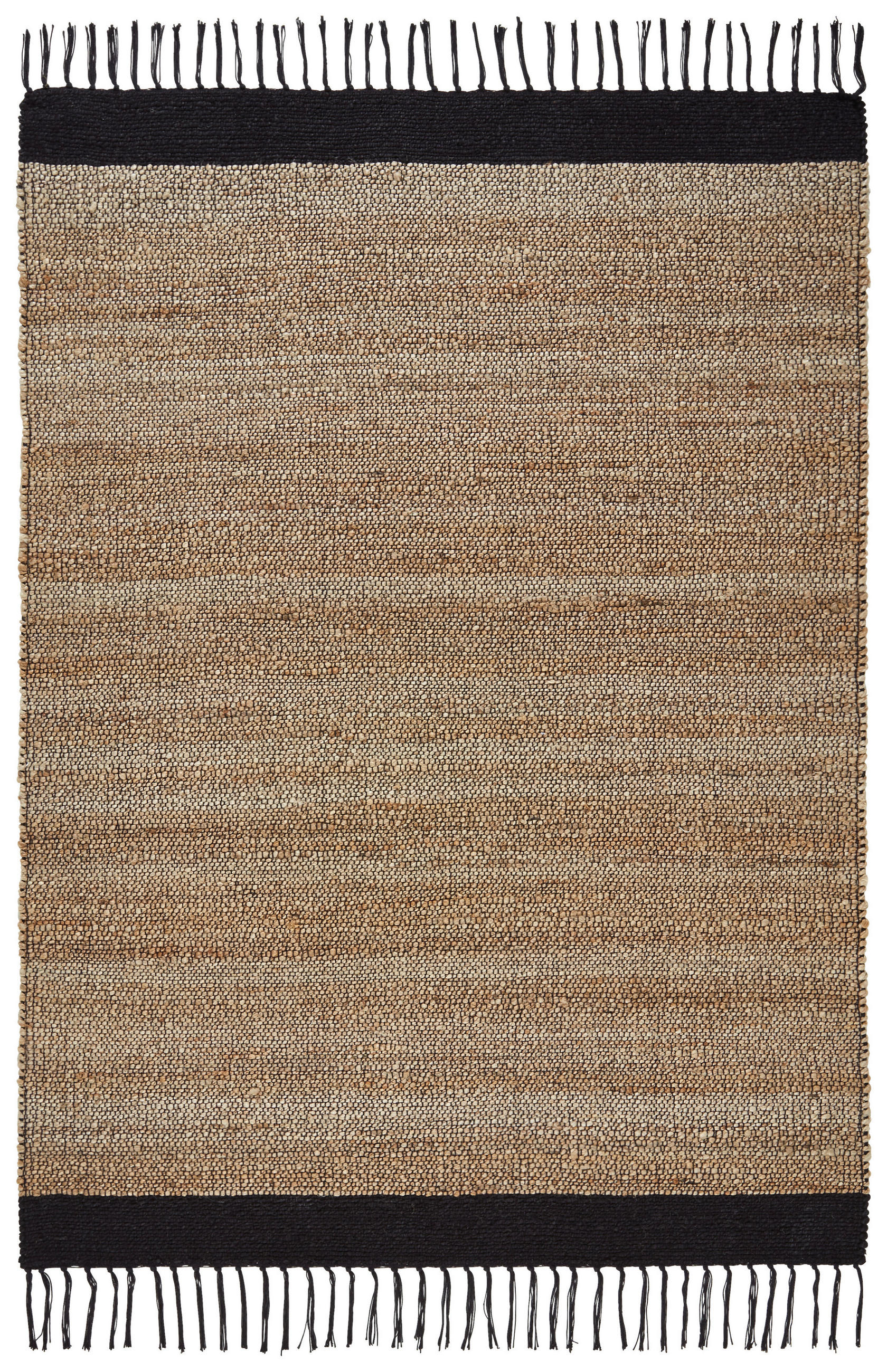JUTOVÝ KOBEREC, 160/230 cm, čierna, bahenná hnedá - čierna/bahenná hnedá, Design, textil (160/230cm) - Linea Natura