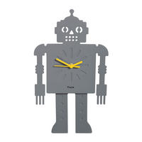 UHR Gelb, Grau  - Gelb/Grau, Design, Holzwerkstoff/Kunststoff (36/22/36cm)