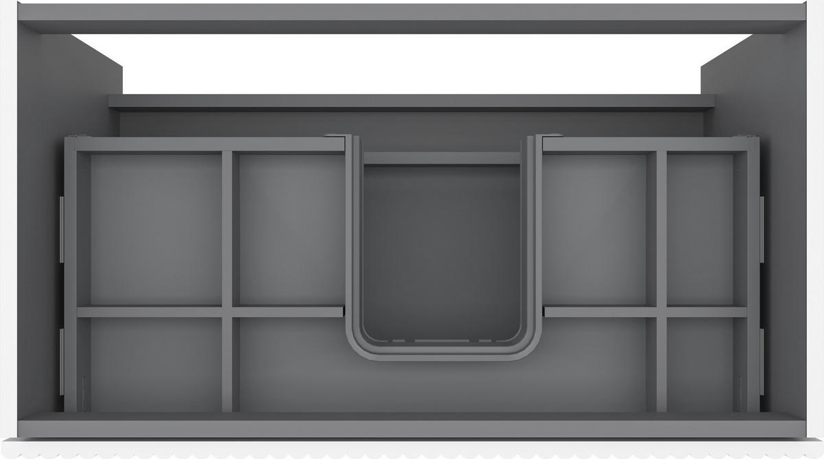 BADEZIMMER 3-teilig  in  - Weiß Hochglanz/Weiß, MODERN, Keramik/Holzwerkstoff (91/126/51cm) - MID.YOU