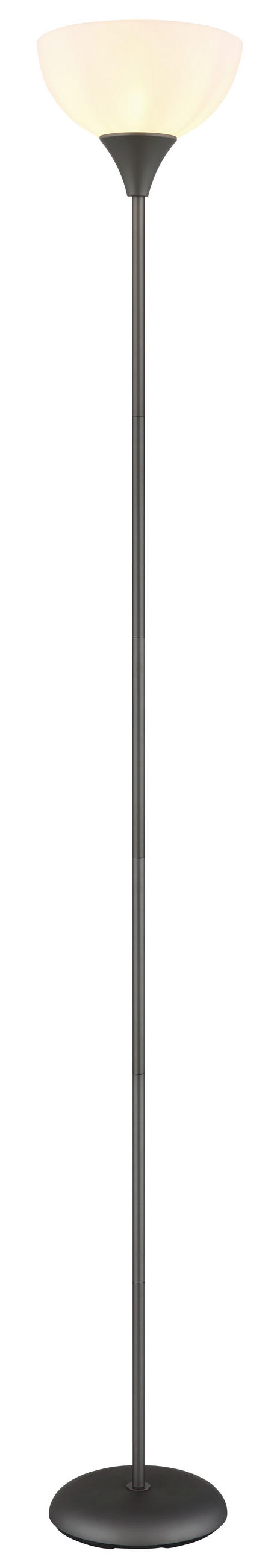 STEHLEUCHTE - Weiss/Titanfarben, Basics, Kunststoff/Metall (25/178,5cm) - Globo