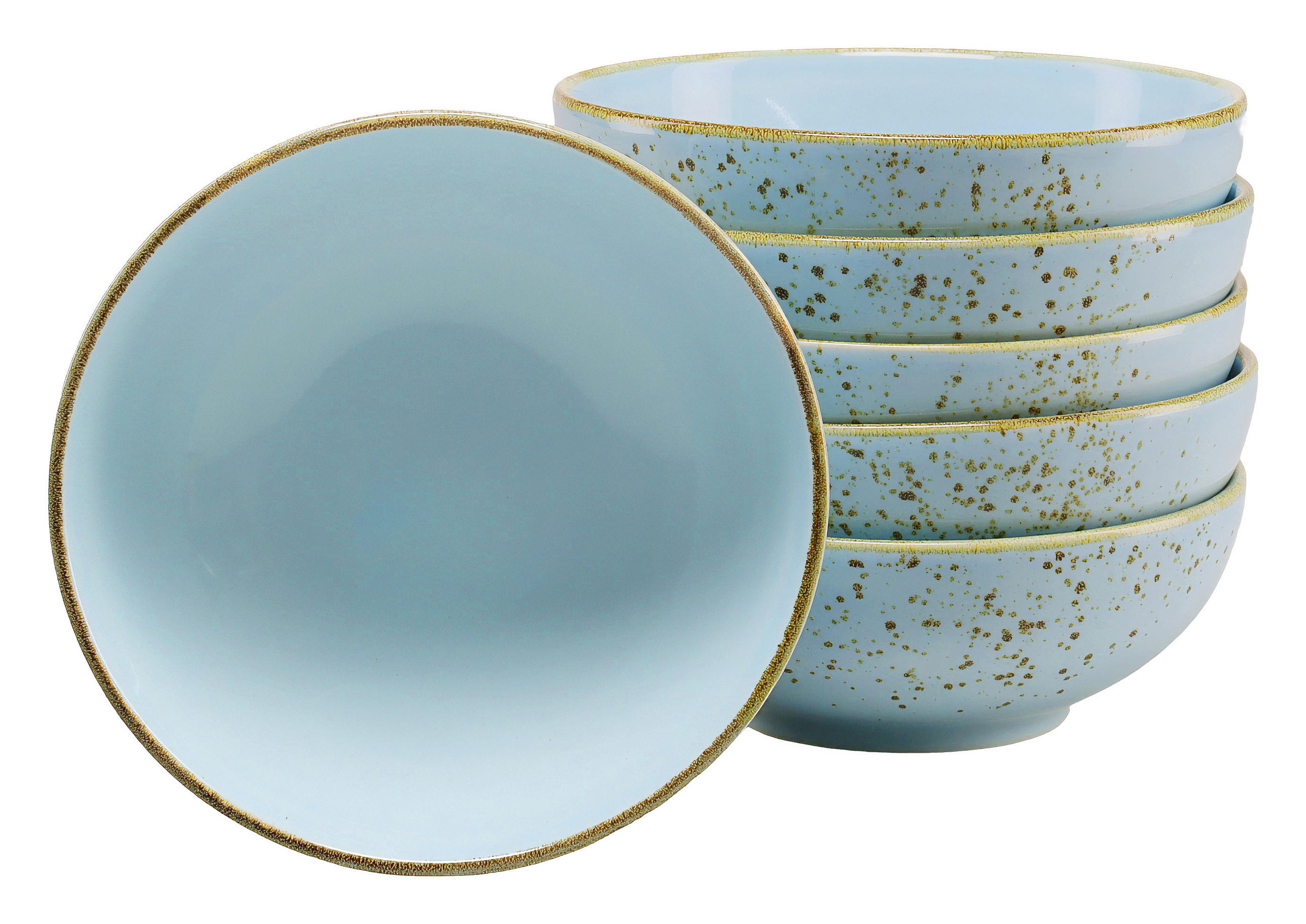 SCHÜSSELSET 6-teilig 16,5 cm  - Pastellblau, Trend, Keramik (16,5cm) - Creatable