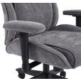 DREHSTUHL Chenille Grau  - Schwarz/Grau, Design, Kunststoff/Textil (76/116-124/64.5cm) - Novel